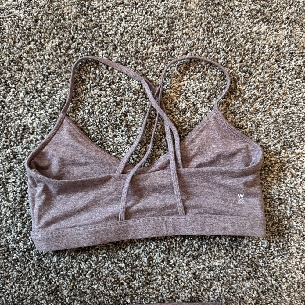 We Over Me purple workout set sports bra and leggings size xs - Picture 6 of 9